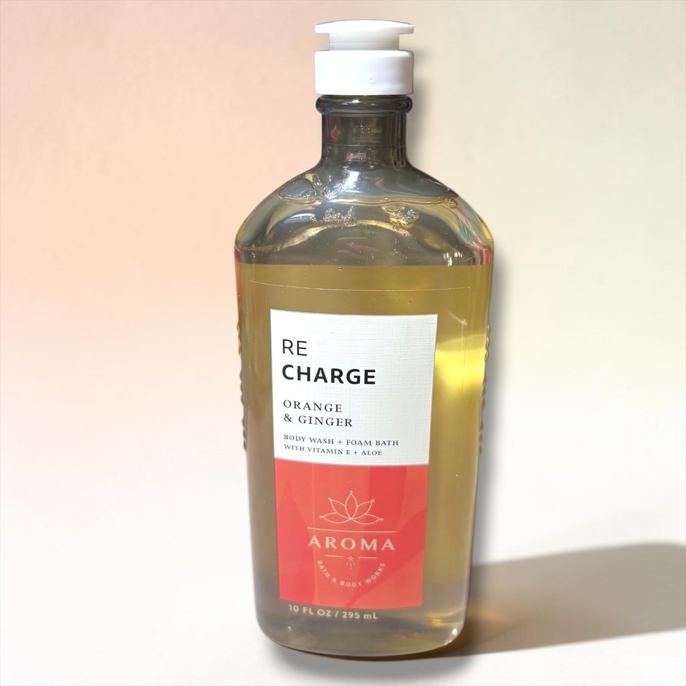 Bath & Body Works Aroma Re Charge Orange & Ginger Body Wash Foam Bath 10oz NEW